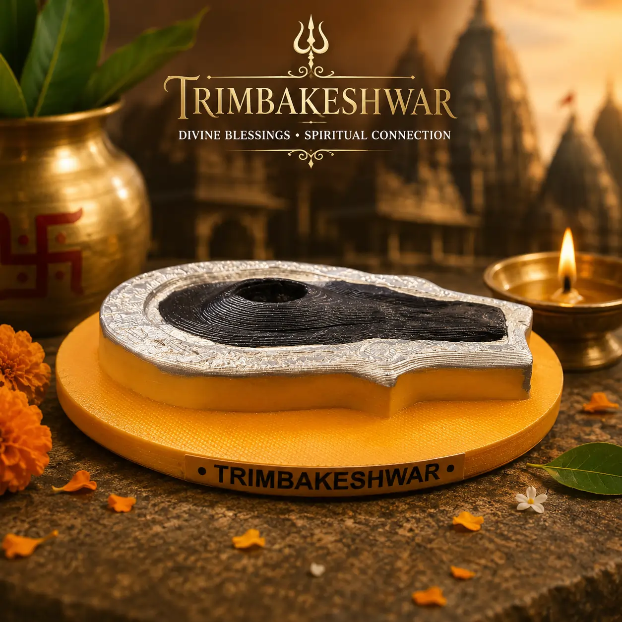 Trimbakeshwar Shivling — Black Stone
